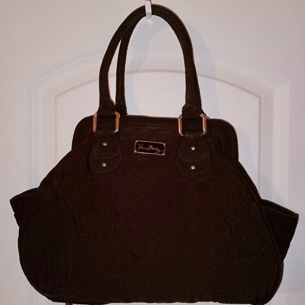 Vera Bradley Dark Brown Quilted Satchel